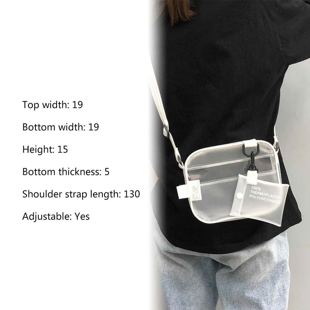 Casual PVC Transparent Ladies Messenger Bag, Shoulder Bag, Handbag, Jelly Small Phone Bag, With Card Holder, Wide Belt
Casual PVC Transparent Ladies Messenger Bag, Shoulder Bag, Handbag, Jelly Small Phone Bag, With Card Holder, Wide Belt