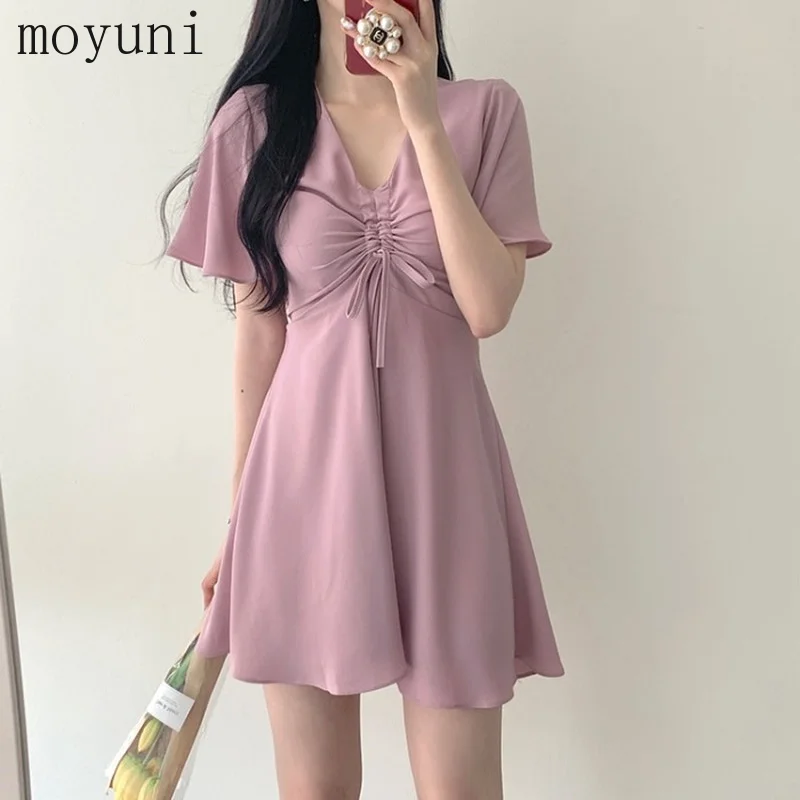 Fairy French Style Platycodon Grandiflorum Pink Short Sleeve Chiffon Dress for Women 2021 Spring Summer Fresh Drawstring Casual
Fairy French Style Platycodon Grandiflorum Pink Short Sleeve Chiffon Dress for Women 2021 Spring Summer Fresh Drawstring Casual
