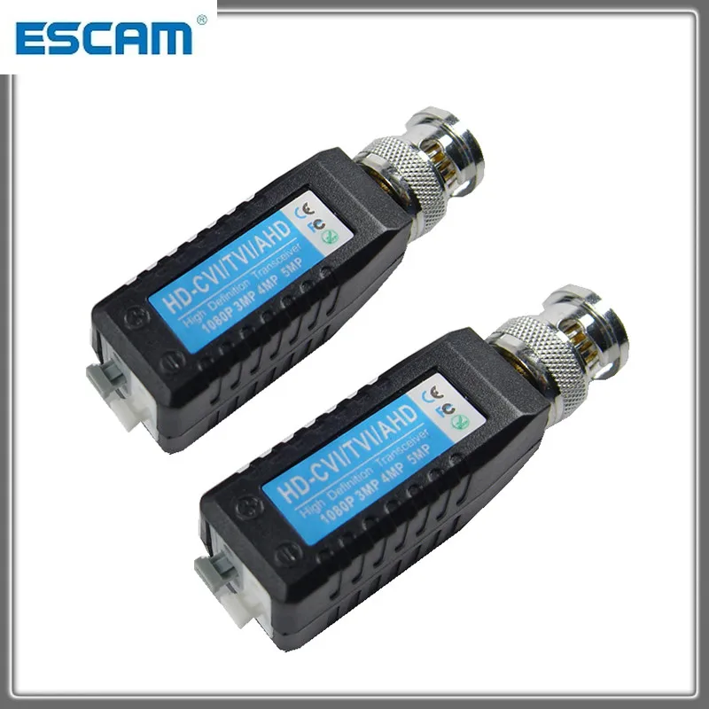 2pcs For 2MP 3MP 4MP ESCAM 200B 200M(660ft) Range For HD CVI/AHD/TVI Twisted BNC CCTV Passive Transceivers Cat5 UTP Video Balun 
2pcs For 2MP 3MP 4MP ESCAM 200B 200M(660ft) Range For HD CVI/AHD/TVI Twisted BNC CCTV Passive Transceivers Cat5 UTP Video Balun