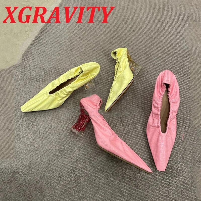 XGRAVITY 2021 New Spring Autumn Fashion Square Toe Branded Shoes Elegant Fashion Women's Footwear Pop Star Branded Footwear C341
XGRAVITY 2021 New Spring Autumn Fashion Square Toe Branded Shoes Elegant Fashion Women's Footwear Pop Star Branded Footwear C341