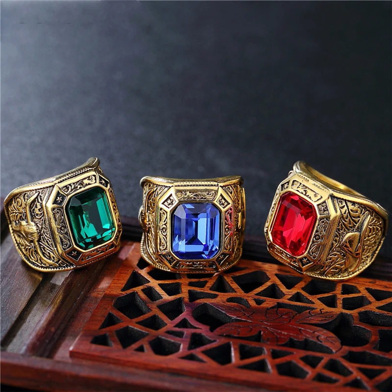 2021 Retro Punk Large Crystal Stone Finger Rings For Women Gifts Gothic Jewelry Luxury Gold Color Stainless Steel Wedding Bands
2021 Retro Punk Large Crystal Stone Finger Rings For Women Gifts Gothic Jewelry Luxury Gold Color Stainless Steel Wedding Bands
