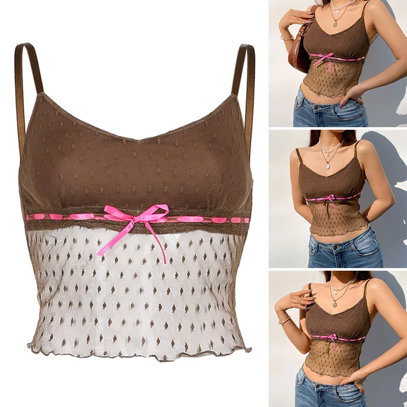 Women Polkas Dot Hit Color Perspective Mesh Sling Sexys Bottoming Vest for 2021 Summer New Style d88
Women Polkas Dot Hit Color Perspective Mesh Sling Sexys Bottoming Vest for 2021 Summer New Style d88
