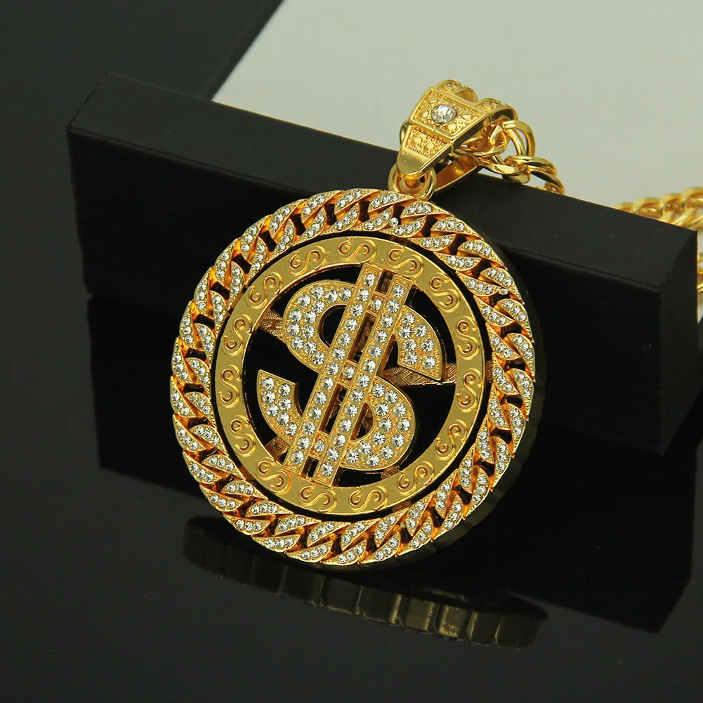 Iced Out Rotating Dollar $ Pendant Necklace Cuban Link Chain Necklaces for Men Trendy Charms Male Jewelry Women Hip Hop Jewelry
Iced Out Rotating Dollar $ Pendant Necklace Cuban Link Chain Necklaces for Men Trendy Charms Male Jewelry Women Hip Hop Jewelry