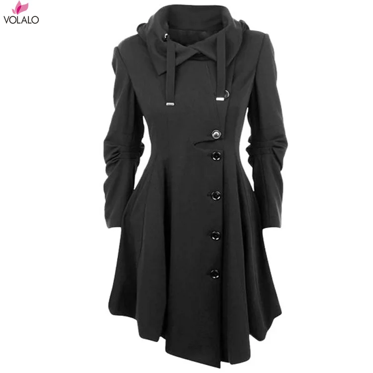 Женское длинное флисовое полупальто VOLALO 7XL, готический тренчкот, зимняя уличная одежда в стиле панк с воротником и приталенным капюшоном
Женское длинное флисовое полупальто VOLALO 7XL, готический тренчкот, зимняя уличная одежда в стиле панк с воротником и приталенным капюшоном