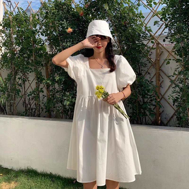 Summer 2021 New Gentle Square Collar Puff Sleeve Dress Women's Clothing Dignified Sense of Design Niche First Love Dress
Summer 2021 New Gentle Square Collar Puff Sleeve Dress Women's Clothing Dignified Sense of Design Niche First Love Dress
