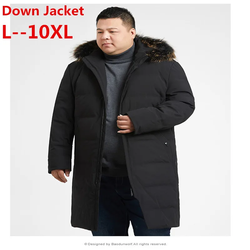

Plus 10XL 9XL 8XL 6XL winter 90% GOOSE DOWN Jacket male down parka thicken coat big fur collar harsh winter waterproof windproof