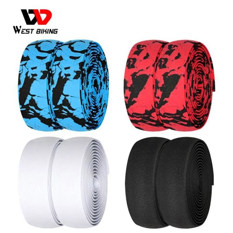 WEST BIKING 2pcs Bicycle Handlebar Tape Camouflage Anti-Slip Damping Cycling Road Bike Handle Belt Wraps with Bar End Plugs
WEST BIKING 2pcs Bicycle Handlebar Tape Camouflage Anti-Slip Damping Cycling Road Bike Handle Belt Wraps with Bar End Plugs