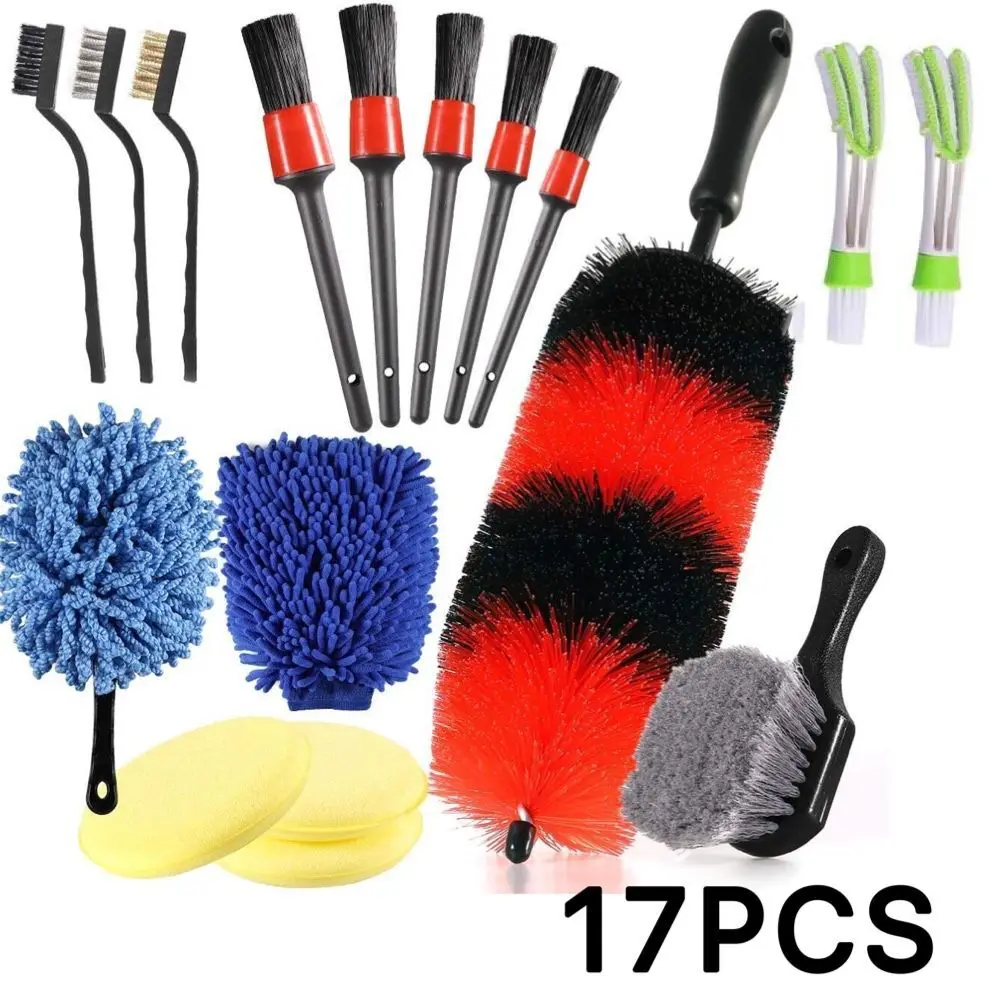 17 car wheel detail brush set, 5 car wheel detail brushes for car cleaning, 17 inch long soft wheel brush
17 car wheel detail brush set, 5 car wheel detail brushes for car cleaning, 17 inch long soft wheel brush