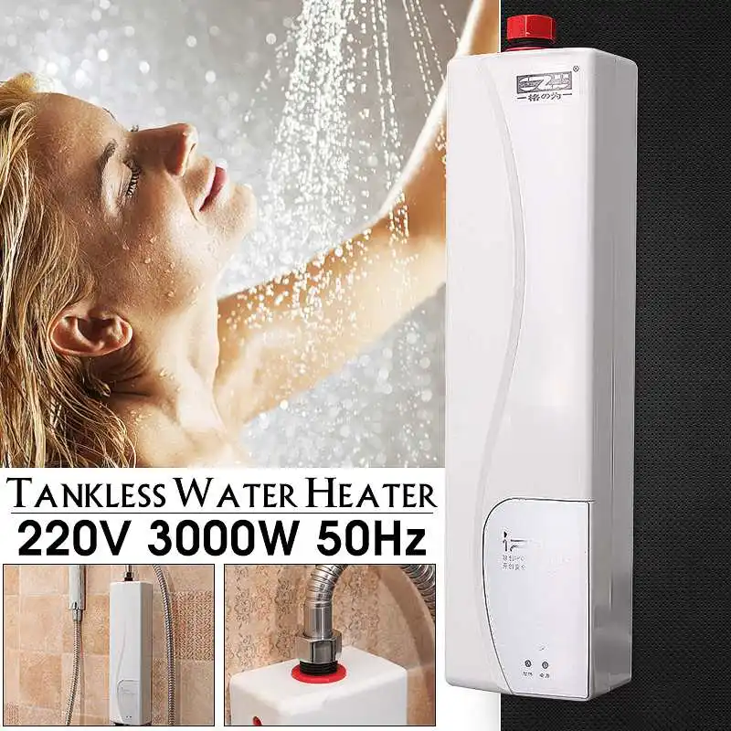 220V 3000W Electric Water Heater Instant Electric Indoor Shower Tankless Water Heater Kitchen Bathroom Bathroom Water Heating
220V 3000W Electric Water Heater Instant Electric Indoor Shower Tankless Water Heater Kitchen Bathroom Bathroom Water Heating