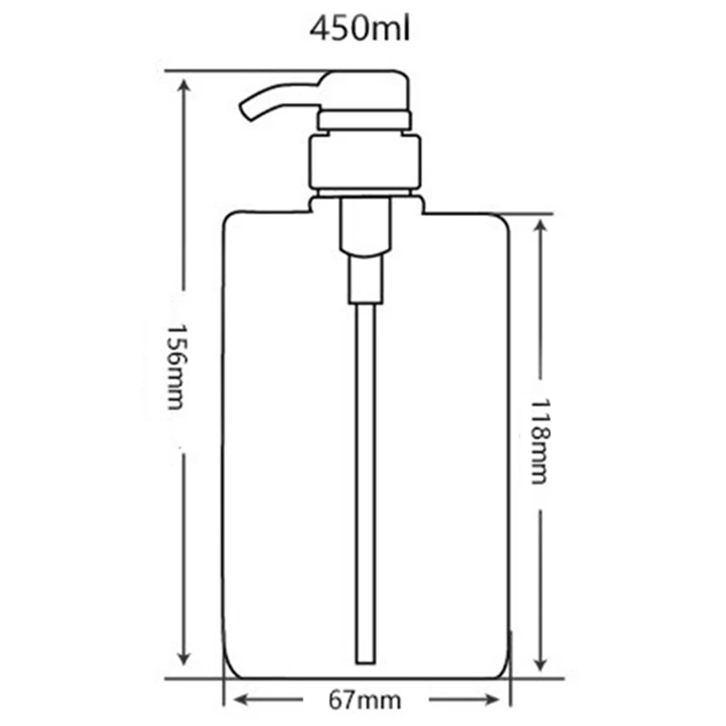 1 шт. пластиковая многоразовая бутылка для шампуня лосьона 150/450 мл|Многоразовые