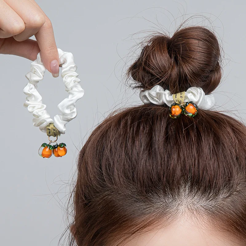 Women Solid Color Pleated Cloth Elastic Hair Accessories Summer Fashion Persimmon Hair Circle Tie Hair Rubber Band Scrunchie
Women Solid Color Pleated Cloth Elastic Hair Accessories Summer Fashion Persimmon Hair Circle Tie Hair Rubber Band Scrunchie