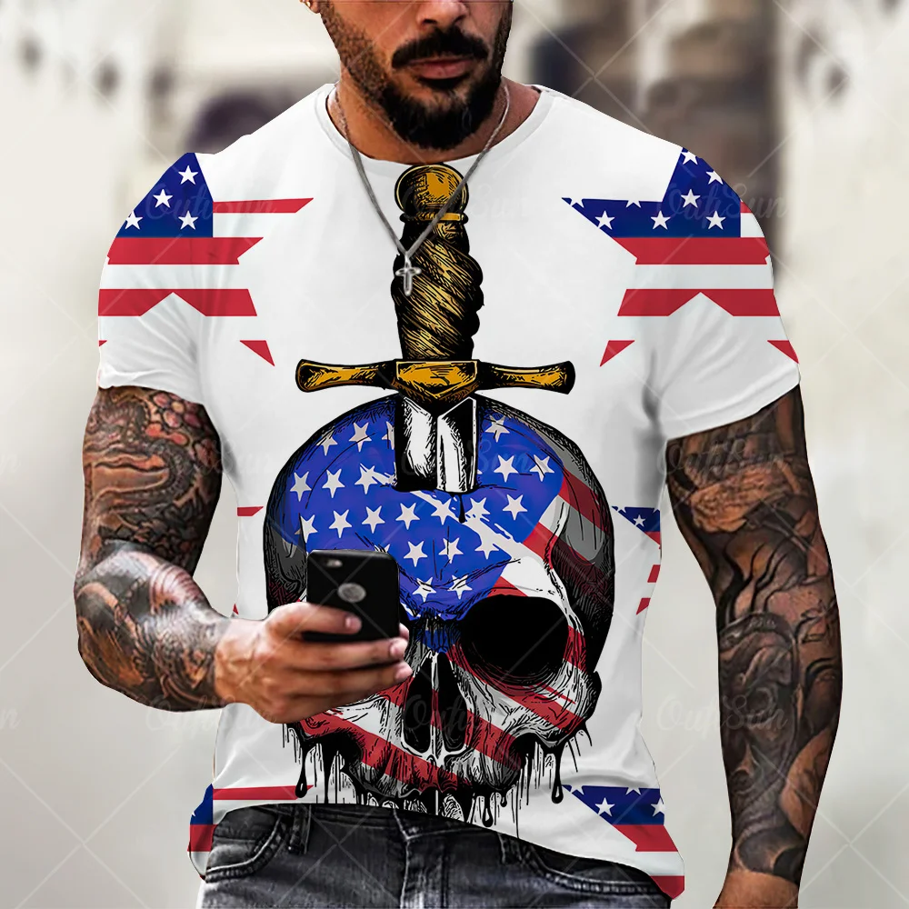 Men'S American Flag 3d Printing Short Sleeve T-Shirt Summer O-Neck Loose Breathable Sweatshirt Summer Oversized Top
Men'S American Flag 3d Printing Short Sleeve T-Shirt Summer O-Neck Loose Breathable Sweatshirt Summer Oversized Top
