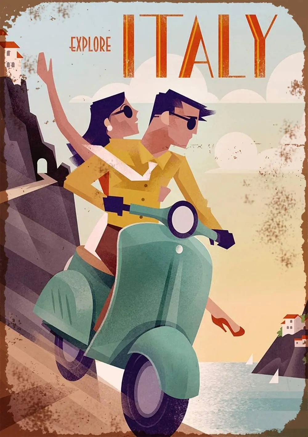 Losea Explore Italy Retro Vintage Bar Metal Tin Sign Poster Style Wall Art Pub bar Decor 12 X8
Losea Explore Italy Retro Vintage Bar Metal Tin Sign Poster Style Wall Art Pub bar Decor 12 X8