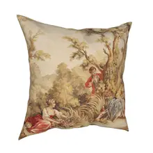 Aubusson Antique French Tapestry Print Pillowcase Cushion Cover Decor France Vintage Throw Pillow Case Cover Home 40*40cm