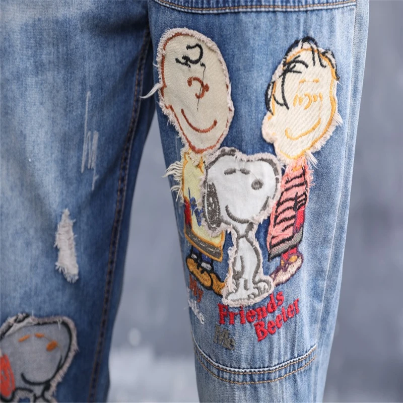 Women's Denim Pants Cartoon Appliques Embroidery Pockets Jeans For Girl 2020 Spring High Waisted Casual Loose Pant MERRY PRETTY
Women's Denim Pants Cartoon Appliques Embroidery Pockets Jeans For Girl 2020 Spring High Waisted Casual Loose Pant MERRY PRETTY