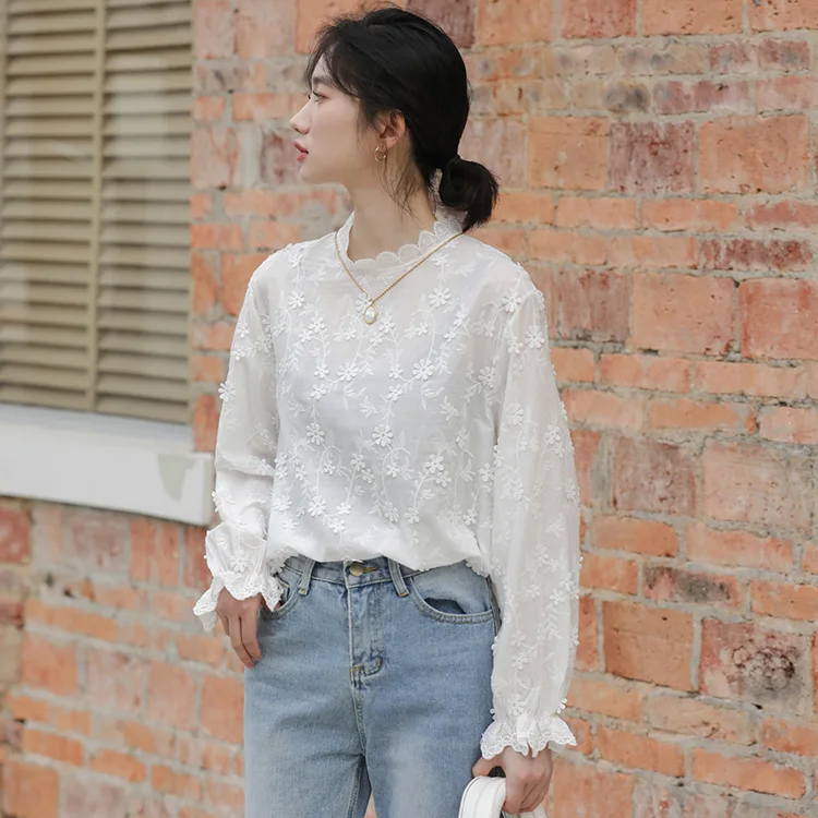 2020 New Japan Style Lace Collar Embroidery Long Sleeve Blouse Women Spring Fashion White Shirts Tops Woman Casual Blusa
2020 New Japan Style Lace Collar Embroidery Long Sleeve Blouse Women Spring Fashion White Shirts Tops Woman Casual Blusa