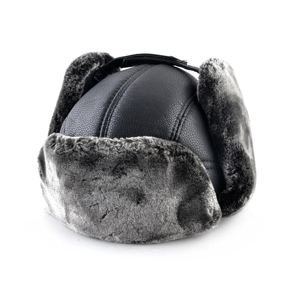 Зимние уличные шапки для мужчин шапки-бомберы русская Толстая теплая зимняя