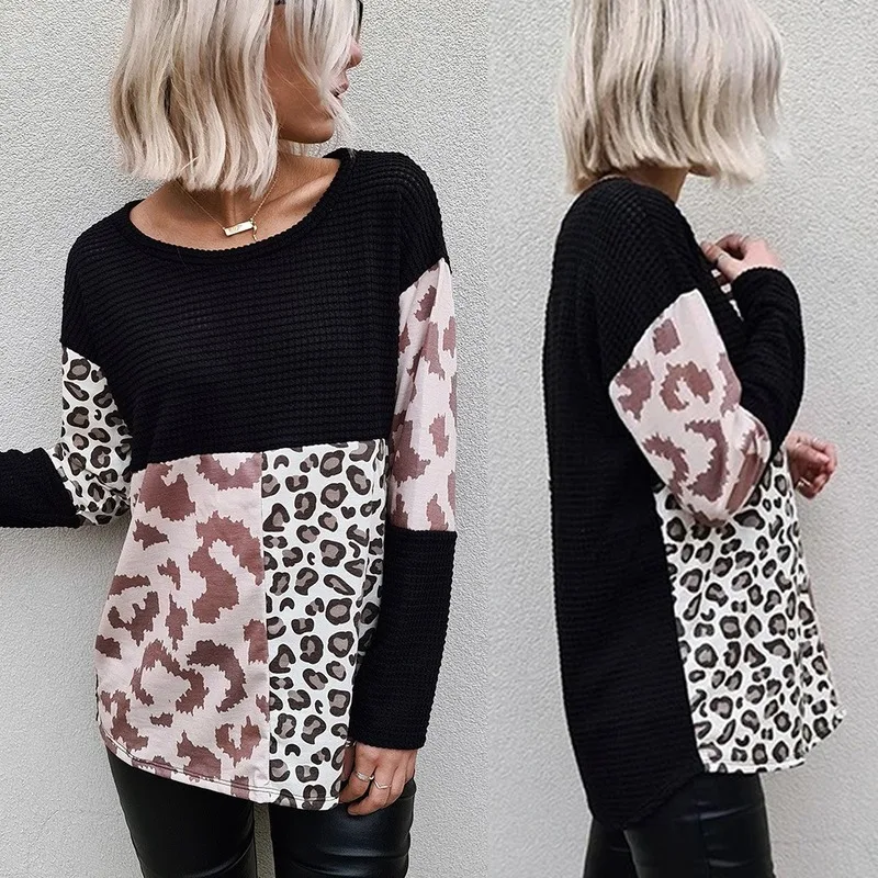 Women Knitted Sweater Leopard Patchwork Pullovers Long Sleeve Autumn Winter Streetwear Thin Pull Femme Loose Casual Jumper Tops
Women Knitted Sweater Leopard Patchwork Pullovers Long Sleeve Autumn Winter Streetwear Thin Pull Femme Loose Casual Jumper Tops