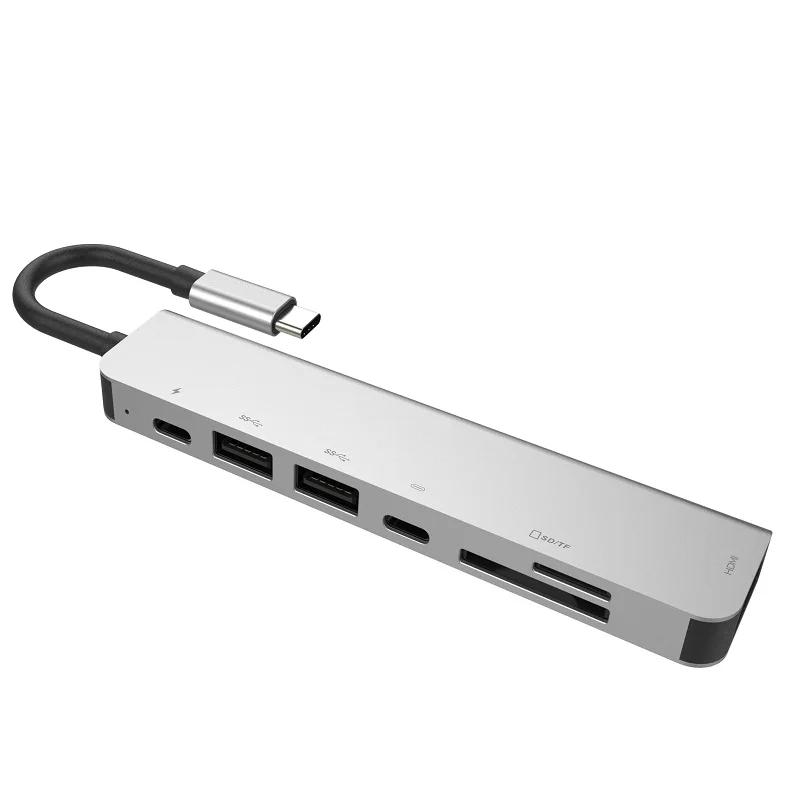 USB C 3,1 концентратор USB-C к HDMI 4 K/30 Гц USB 3,0 SD/TF кард-ридер адаптер док-станция для Macbook Pro Аксессуары для ноутбуков USB разветвитель концентратор 
USB C 3,1 концентратор USB-C к HDMI 4 K/30 Гц USB 3,0 SD/TF кард-ридер адаптер док-станция для Macbook Pro Аксессуары для ноутбуков USB разветвитель концентратор