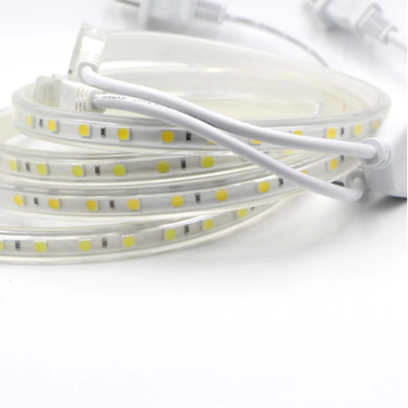 AC 220V LED Strip 5050 High Safety High Brightness 8W/m 3000K 4000K 5000K Flexible LED Light Outdoor Waterproof LED Strip Light
AC 220V LED Strip 5050 High Safety High Brightness 8W/m 3000K 4000K 5000K Flexible LED Light Outdoor Waterproof LED Strip Light
