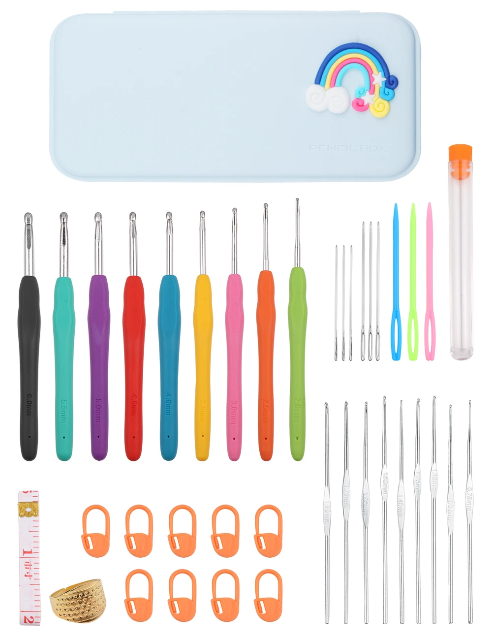 39Pcs Crochet Hook Set With Yarn Knitting Needles Sewing Tools Weaving Tool Mark buckle Lace crochet Manual accessories DIY gift
39Pcs Crochet Hook Set With Yarn Knitting Needles Sewing Tools Weaving Tool Mark buckle Lace crochet Manual accessories DIY gift