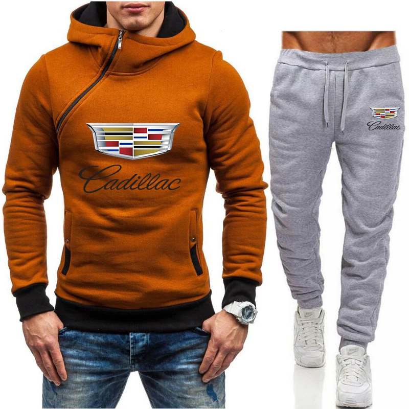 Autumn and winter men's two-piece CADILLAS car logo diagonal zipper pullover hooded sweater jogging sports hip-hop street suit
Autumn and winter men's two-piece CADILLAS car logo diagonal zipper pullover hooded sweater jogging sports hip-hop street suit