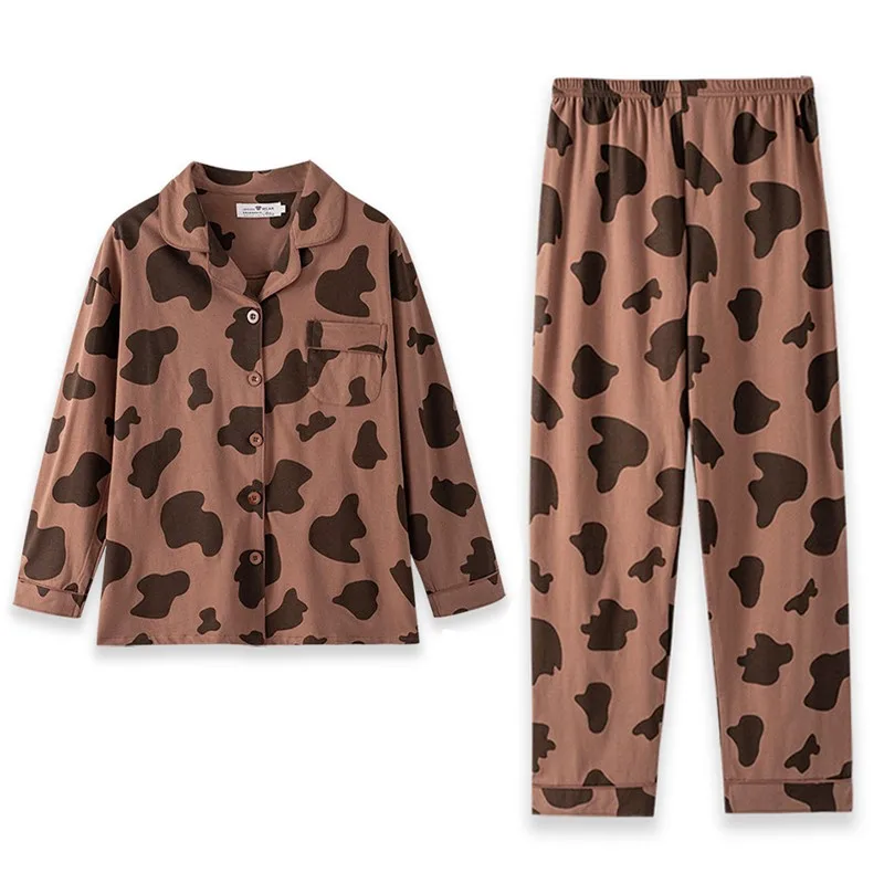 Seeslim Casual Cow Print Sleepwear Women Cotton Pajamas Plus Size Long Sleeve Cute Ladies Night Suit Spring Pijama Mujer Fashion
Seeslim Casual Cow Print Sleepwear Women Cotton Pajamas Plus Size Long Sleeve Cute Ladies Night Suit Spring Pijama Mujer Fashion