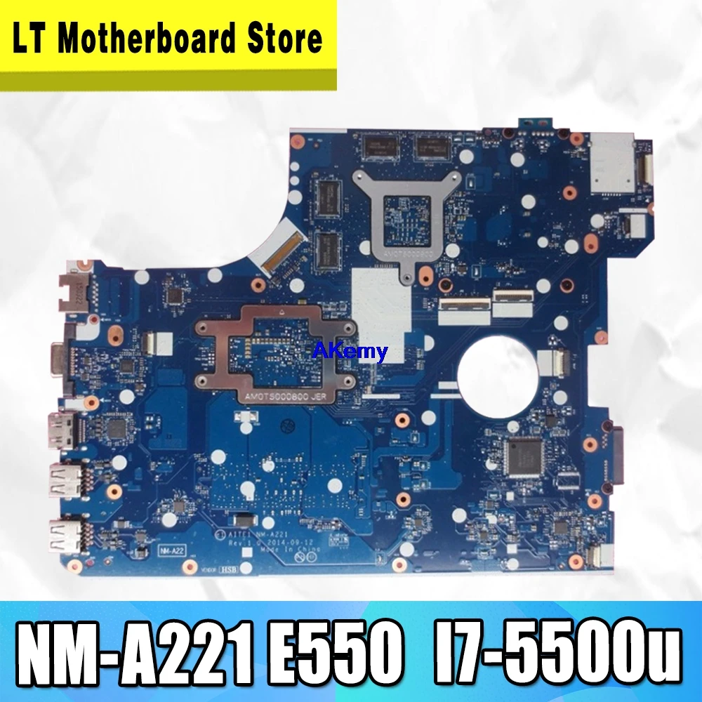 NM-A221 motherboard For Lenovo Thinkpad E550 laptop motherboard I7-5500u mainboard Test original motherboard PM
NM-A221 motherboard For Lenovo Thinkpad E550 laptop motherboard I7-5500u mainboard Test original motherboard PM