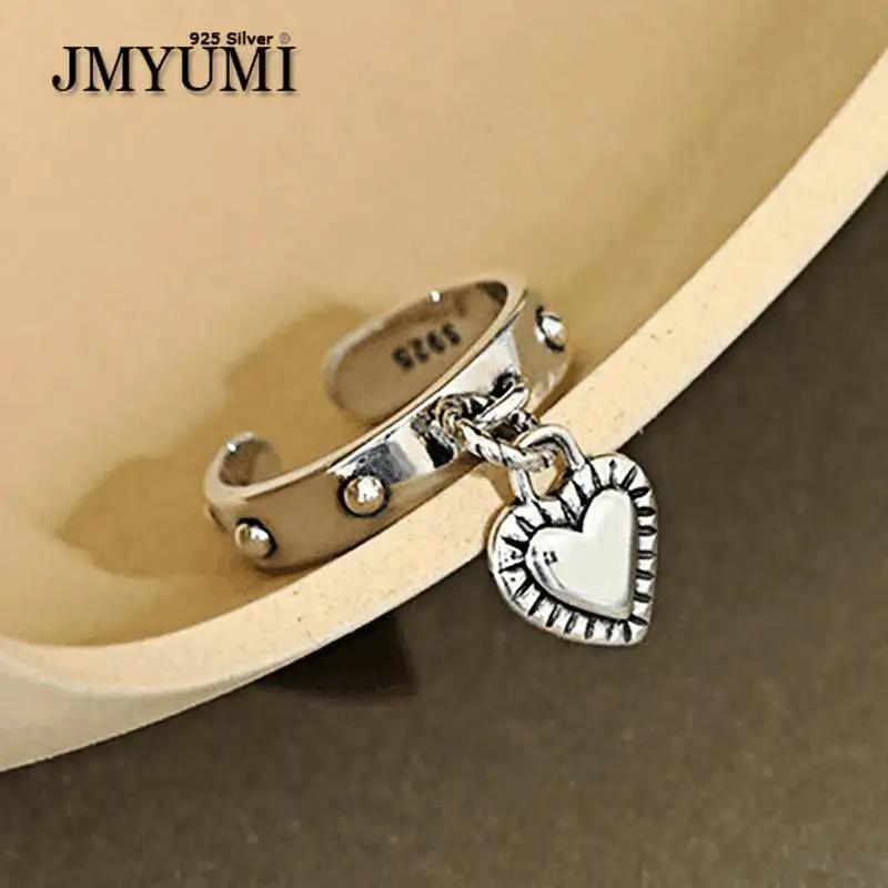 JMYUMI 925 Sterling Silver LOVE Heart Tassel Rings for Women Couples New Fashion Vintage Thai Silver Punk Party Jewelry Gifts
JMYUMI 925 Sterling Silver LOVE Heart Tassel Rings for Women Couples New Fashion Vintage Thai Silver Punk Party Jewelry Gifts