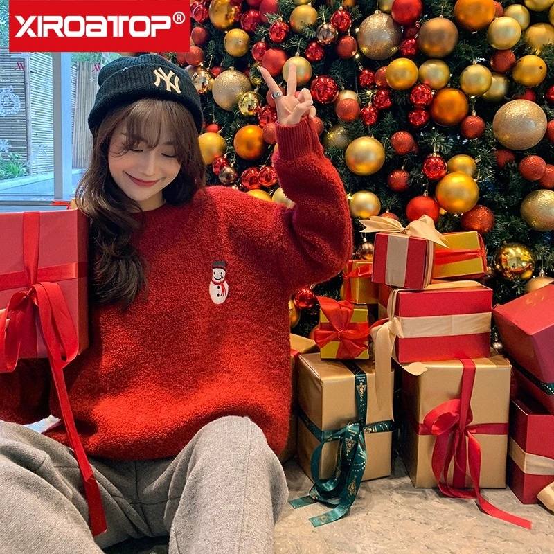 Christmas tree Women Sweaters Autumn Winter Thicken Long Sleeve Tops Loose Pullover Knitted Sweater Jumper Soft Warm Pull Femme
Christmas tree Women Sweaters Autumn Winter Thicken Long Sleeve Tops Loose Pullover Knitted Sweater Jumper Soft Warm Pull Femme