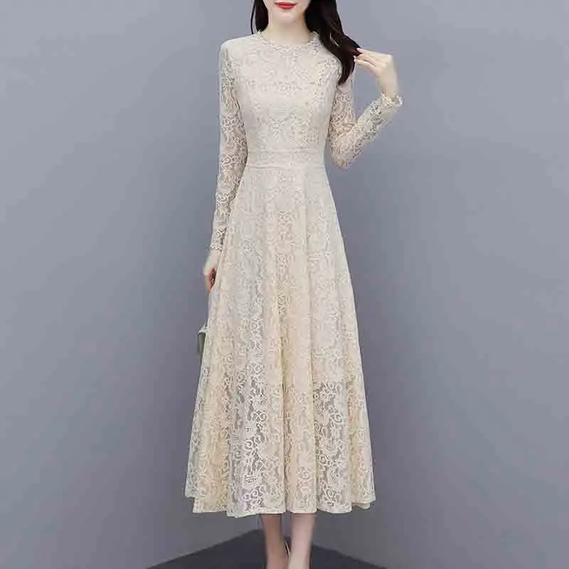 Long Black Lace Dress For Women 2021 Spring Autumn New Waist Temperament High-end Large Size Long Sleeve Female Vestidos e285
Long Black Lace Dress For Women 2021 Spring Autumn New Waist Temperament High-end Large Size Long Sleeve Female Vestidos e285