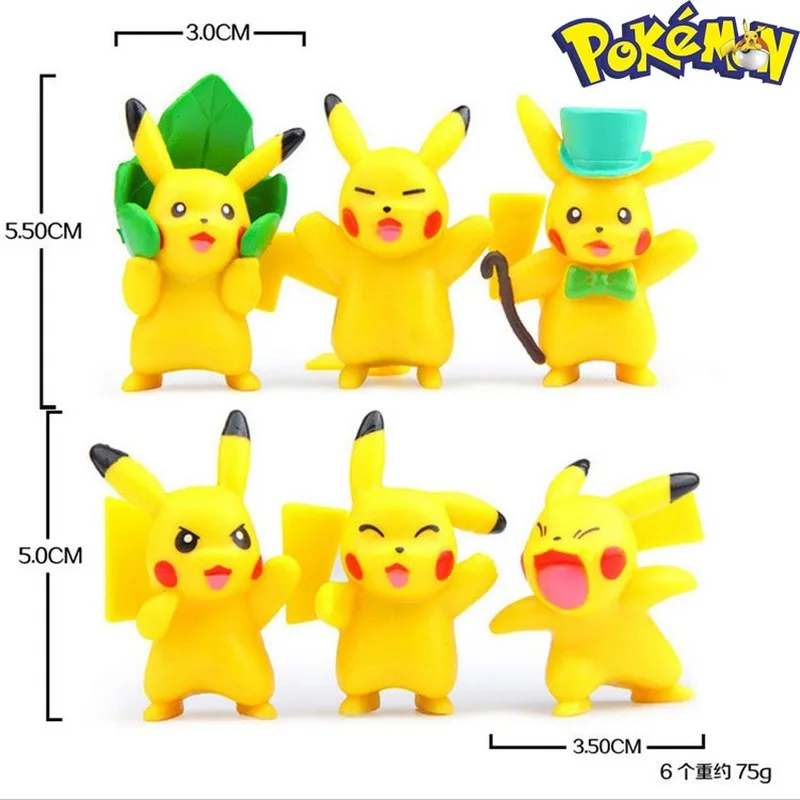 6pcs/Set New Takara Tomy Pokemon Pikachu Row Stations Ornaments Capsule Collection Dolls Action Toy Figures Model Toys for Kids
6pcs/Set New Takara Tomy Pokemon Pikachu Row Stations Ornaments Capsule Collection Dolls Action Toy Figures Model Toys for Kids