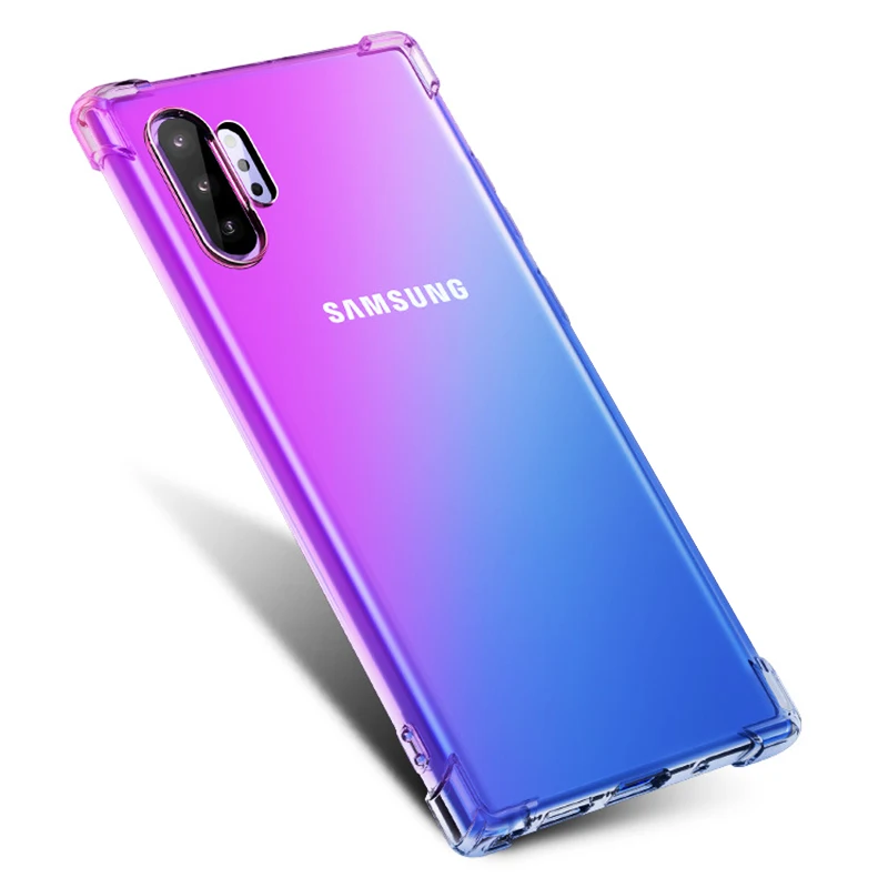 Градиентный чехол для телефона Samsung Galaxy Note 10 Note10 Plus / S10 S9 Note9 A50 A70 S20 мягкая задняя