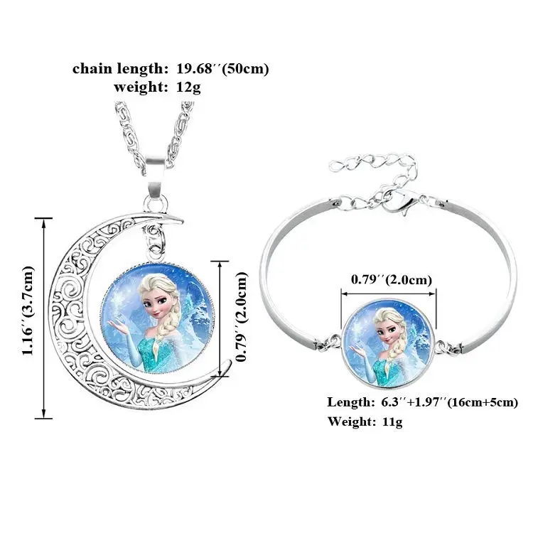 2pcs/set Disney Bracelet Necklace Set Cartoon Princess Frozen Set Time Jewel Isana Alloy Children's Toy Girl Jewelry Gift
2pcs/set Disney Bracelet Necklace Set Cartoon Princess Frozen Set Time Jewel Isana Alloy Children's Toy Girl Jewelry Gift