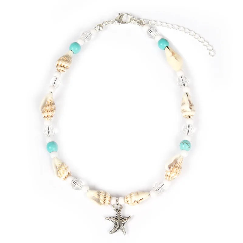 Hot new beach Bracelet Starfish Pendant conch pine stone Anklet beach accessories Beaded feet k295
Hot new beach Bracelet Starfish Pendant conch pine stone Anklet beach accessories Beaded feet k295