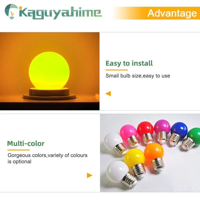 Цветная светодиодная лампа Kaguyahime E27 5 шт. 3 Вт 220 В SMD 2835 RGB Точечный светильник