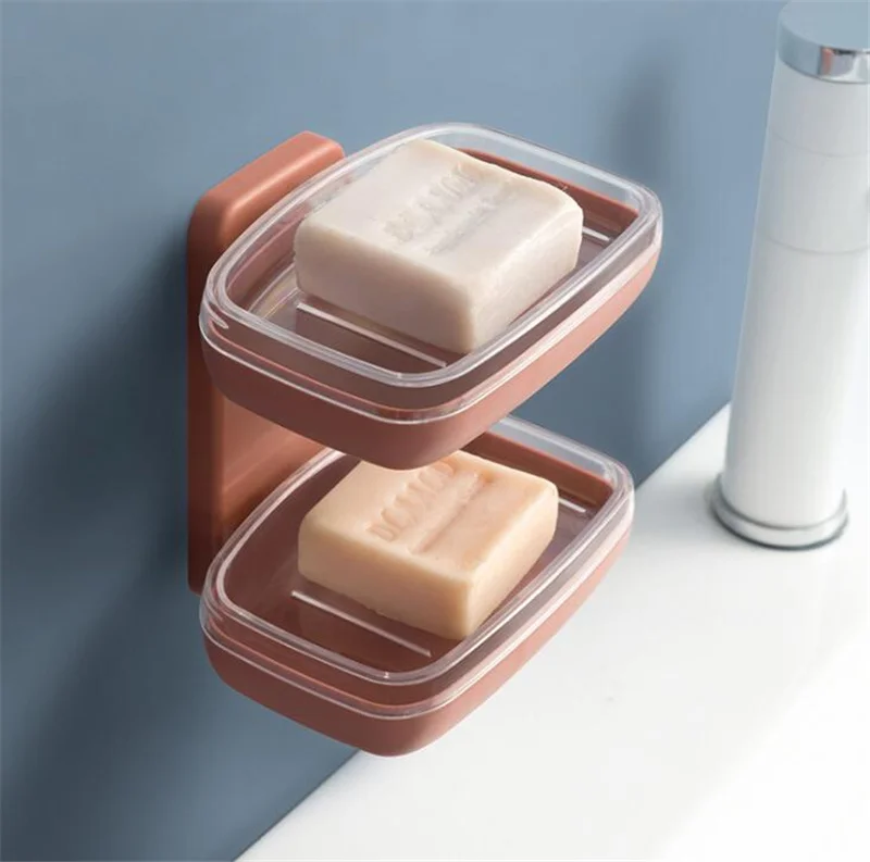 Wall Mounted Soap Dish Bathroom Soap Case Double Later Soap Box Shelf for Bathroom Supplies 
Wall Mounted Soap Dish Bathroom Soap Case Double Later Soap Box Shelf for Bathroom Supplies