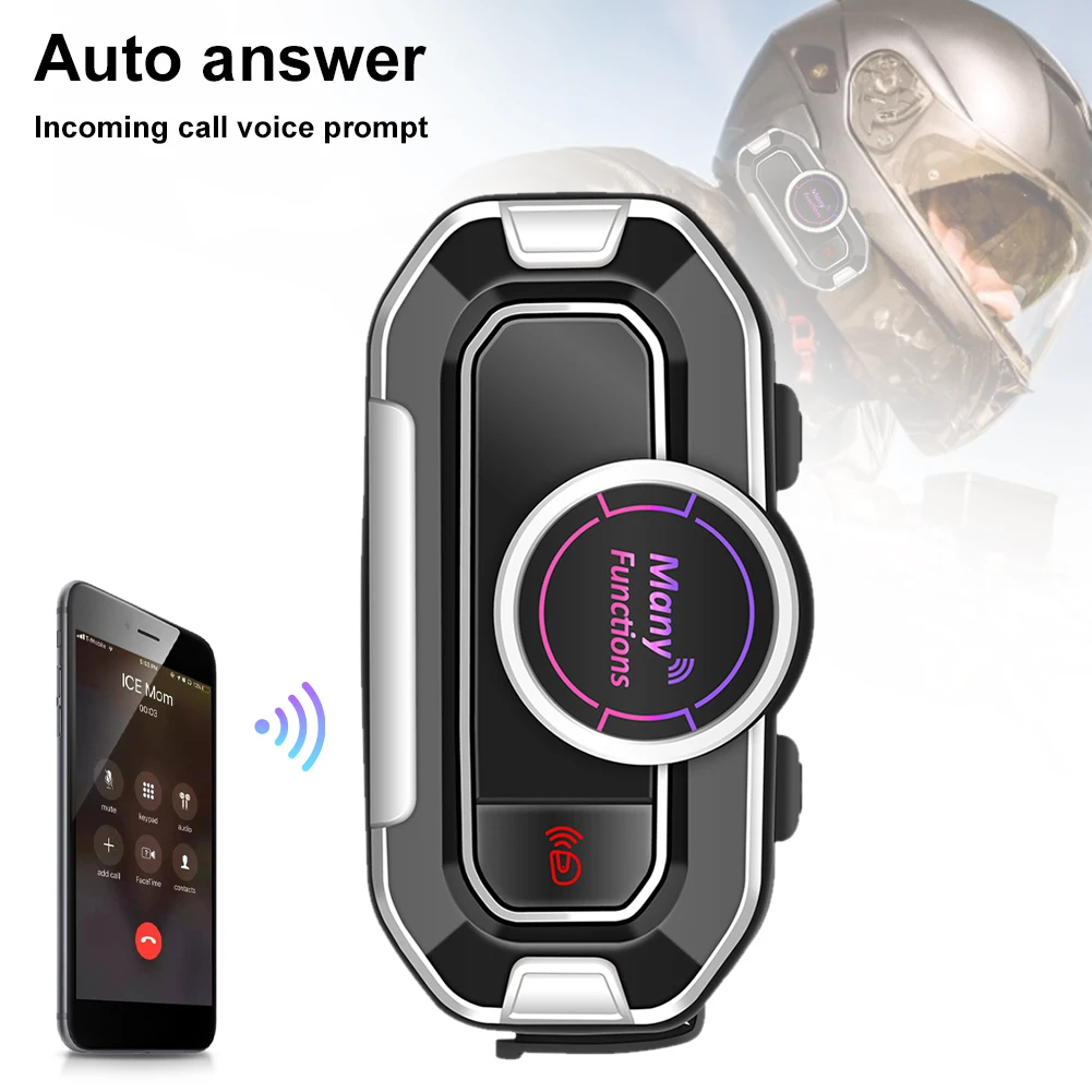 Motorcycle Helmet Bluetooth Interphone with Microphone FM Radio Auto Answer Wireless Earpiece 30Hrs Endurance Helmet Headset
Motorcycle Helmet Bluetooth Interphone with Microphone FM Radio Auto Answer Wireless Earpiece 30Hrs Endurance Helmet Headset