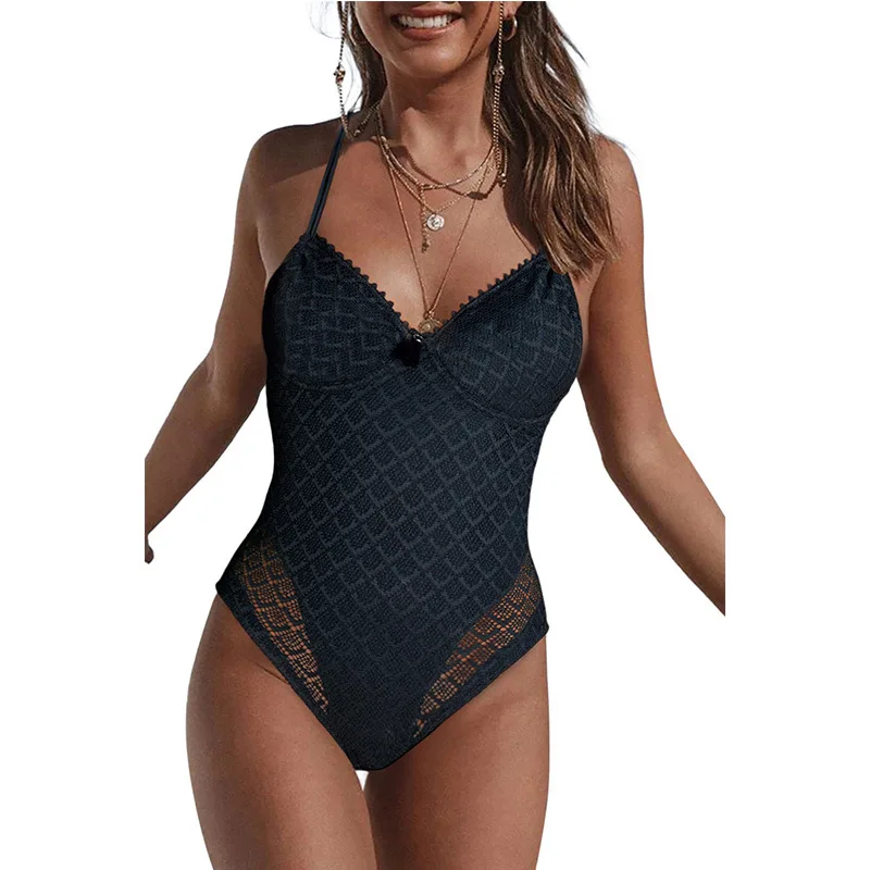 Swimsuit Women's 2020 New Style One-Piece Swimming Suit Sexy Solid Color Cutout Lace One-Piece Swimsuit
Swimsuit Women's 2020 New Style One-Piece Swimming Suit Sexy Solid Color Cutout Lace One-Piece Swimsuit