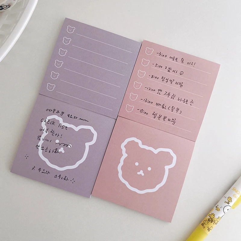 50 Sheets Cute Soft Bear Memo Pad Kawaii Stationery Non Sticky Notes To do list Portable Notepad School Office Supply Papeleria
50 Sheets Cute Soft Bear Memo Pad Kawaii Stationery Non Sticky Notes To do list Portable Notepad School Office Supply Papeleria