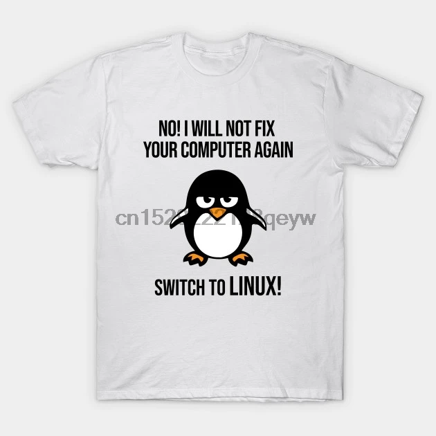 Мужская футболка с надписью Swith to Linux изображением пингвина злого тукса женская и