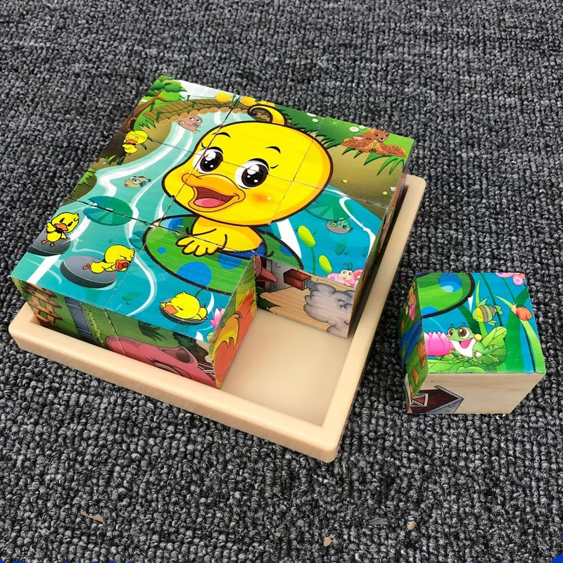 1pc Nine Blocks Six-sided 3D Jigsaw Cubes Puzzlesd Wooden Toys For Children Kids Educational Toys Funny Games
1pc Nine Blocks Six-sided 3D Jigsaw Cubes Puzzlesd Wooden Toys For Children Kids Educational Toys Funny Games