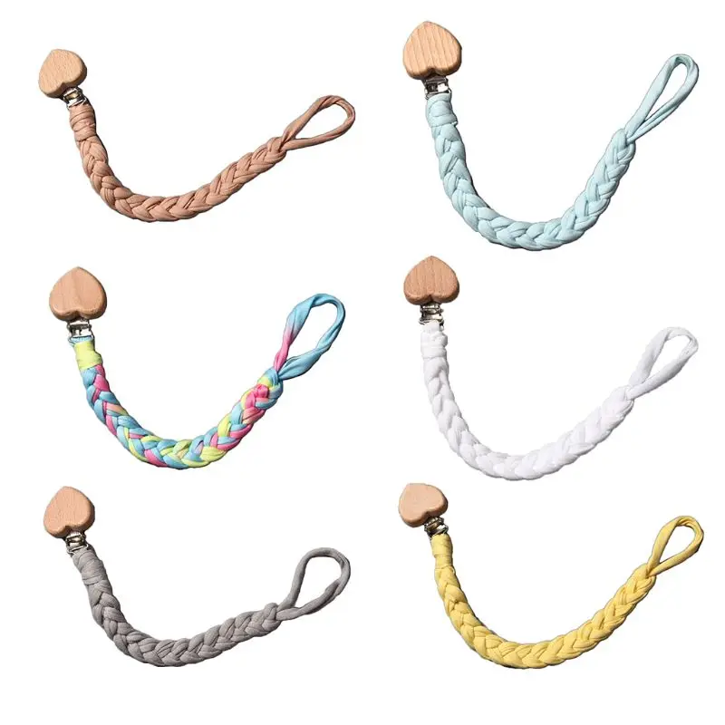 Baby Wood Pacifier Clip Chain Handmade Woven Nipple Holder Infant Teether Soother Leash Strap Toys Shower Gifts 
Baby Wood Pacifier Clip Chain Handmade Woven Nipple Holder Infant Teether Soother Leash Strap Toys Shower Gifts