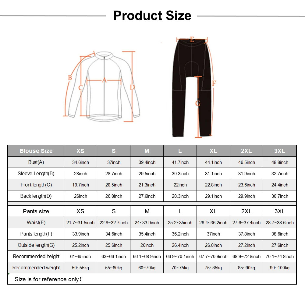 Cycling Jerseys Set Long Sleeve Cycling Jersey 5D Gel Padded Bib Pants Trousers Autumn Winter Thermal Fleece Cycling Set
Cycling Jerseys Set Long Sleeve Cycling Jersey 5D Gel Padded Bib Pants Trousers Autumn Winter Thermal Fleece Cycling Set