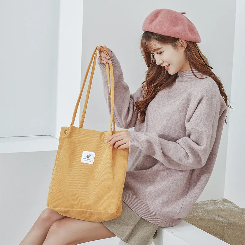 Corduroy canvas women's bag shoulder bag travel tote bag Korean version of ins wind casual shopping bag storage bag
Corduroy canvas women's bag shoulder bag travel tote bag Korean version of ins wind casual shopping bag storage bag