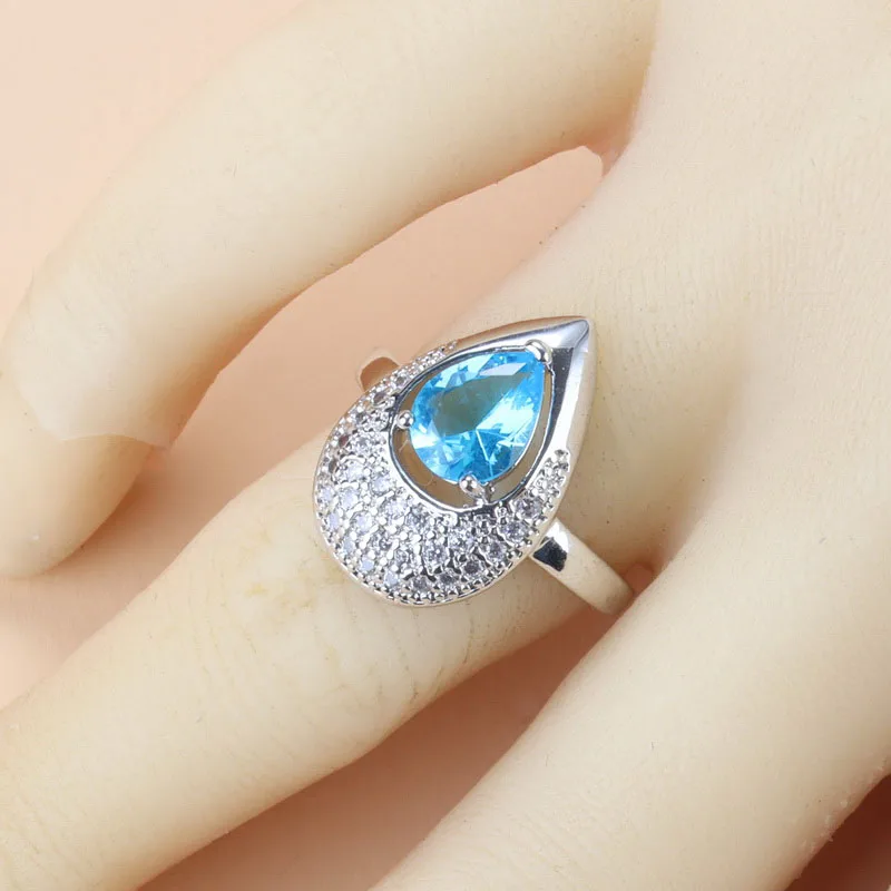 7-Colors Water Drop 925 Silver Fine Jewelry Sets Earrings And Pendant Bracelet Ring Women Gift Wedding Sets
7-Colors Water Drop 925 Silver Fine Jewelry Sets Earrings And Pendant Bracelet Ring Women Gift Wedding Sets