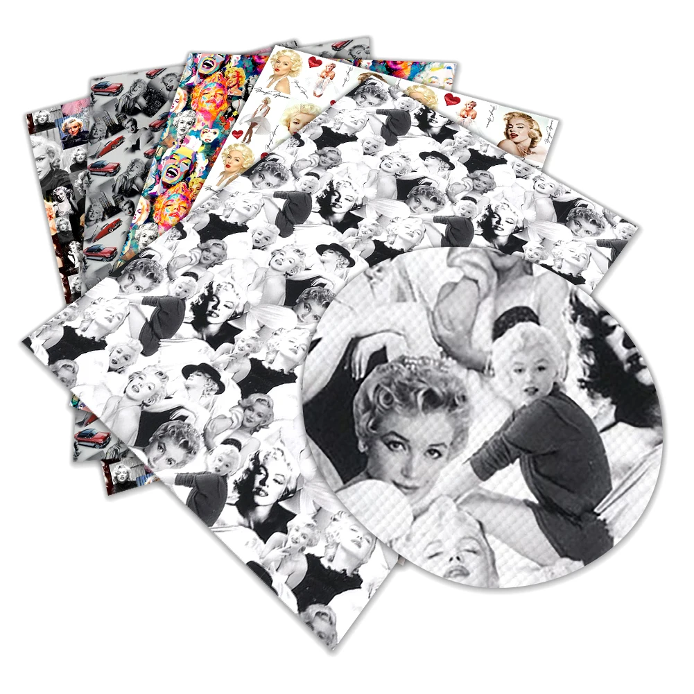 Female Star Marilyn Monroe Faux Leather Fabric Printed Pattern for DIY Bag Material Cloth 22*30cm
Female Star Marilyn Monroe Faux Leather Fabric Printed Pattern for DIY Bag Material Cloth 22*30cm