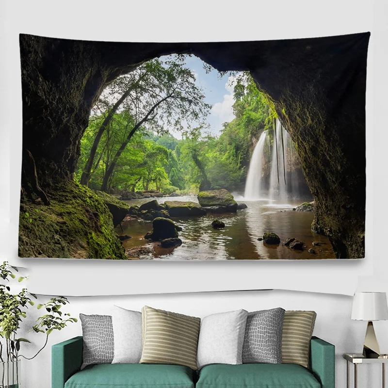 Cave Scenery Wall Hanging Tapestry Couch Blanket Bedroom Living Room Wall Decoration Paintings -180X230cm 
Cave Scenery Wall Hanging Tapestry Couch Blanket Bedroom Living Room Wall Decoration Paintings -180X230cm