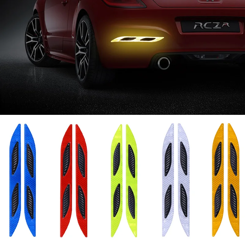 2pcs Car Trunk Bumper Reflective Strips Safety Warning Front Rear reflective tapes Carbon Fiber Anti-collision Car Styling Decor
2pcs Car Trunk Bumper Reflective Strips Safety Warning Front Rear reflective tapes Carbon Fiber Anti-collision Car Styling Decor