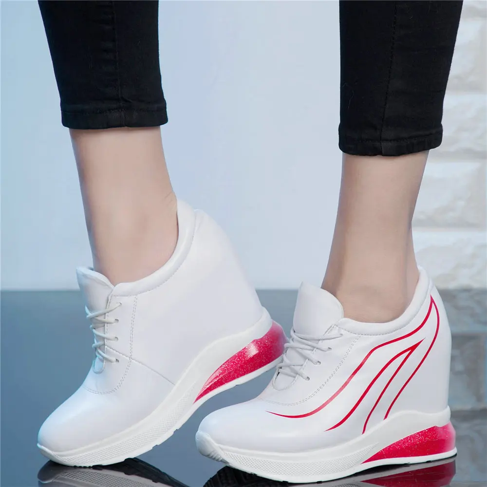 Lace Up Platform Pumps Shoes Women Genuine Leather Wedges High Heel Ankle Boots Female Round Toe Fashion Sneakers Casual Shoes
Lace Up Platform Pumps Shoes Women Genuine Leather Wedges High Heel Ankle Boots Female Round Toe Fashion Sneakers Casual Shoes